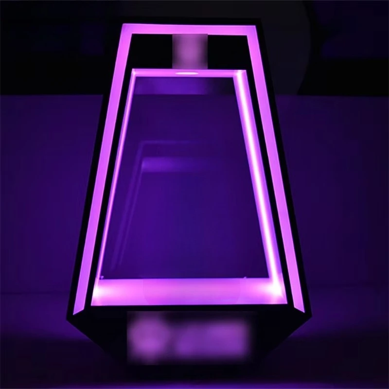 Custom Design Nightclub Birthday Party Bottle Rotary Display Stand Simple Metal Diode Display Bottle Demonstrator