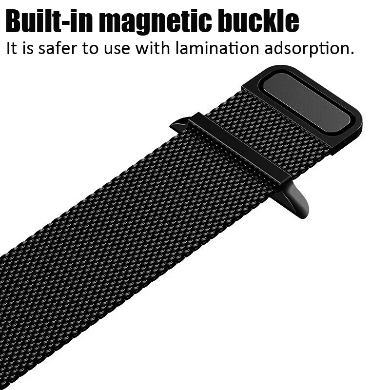 Milanese Loop Strap für Apple Watch Ultra 49 mm Band 44 mm 40 mm 41 45 mm Gold Silber Leopardenarmband + Hülle iWatch 9 8 7 6 5 4 3 SE – Detail 4