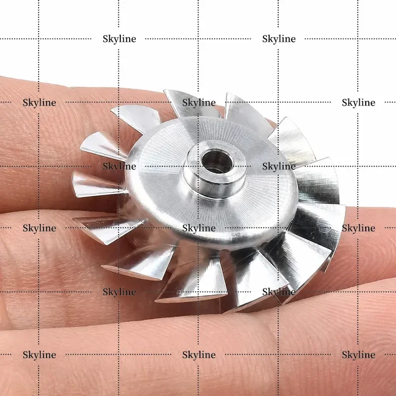 CNC Machining High Precision 27mm Aluminum Impeller 100000 RPM High Speed Fan Ducted Fan Blade Impeller