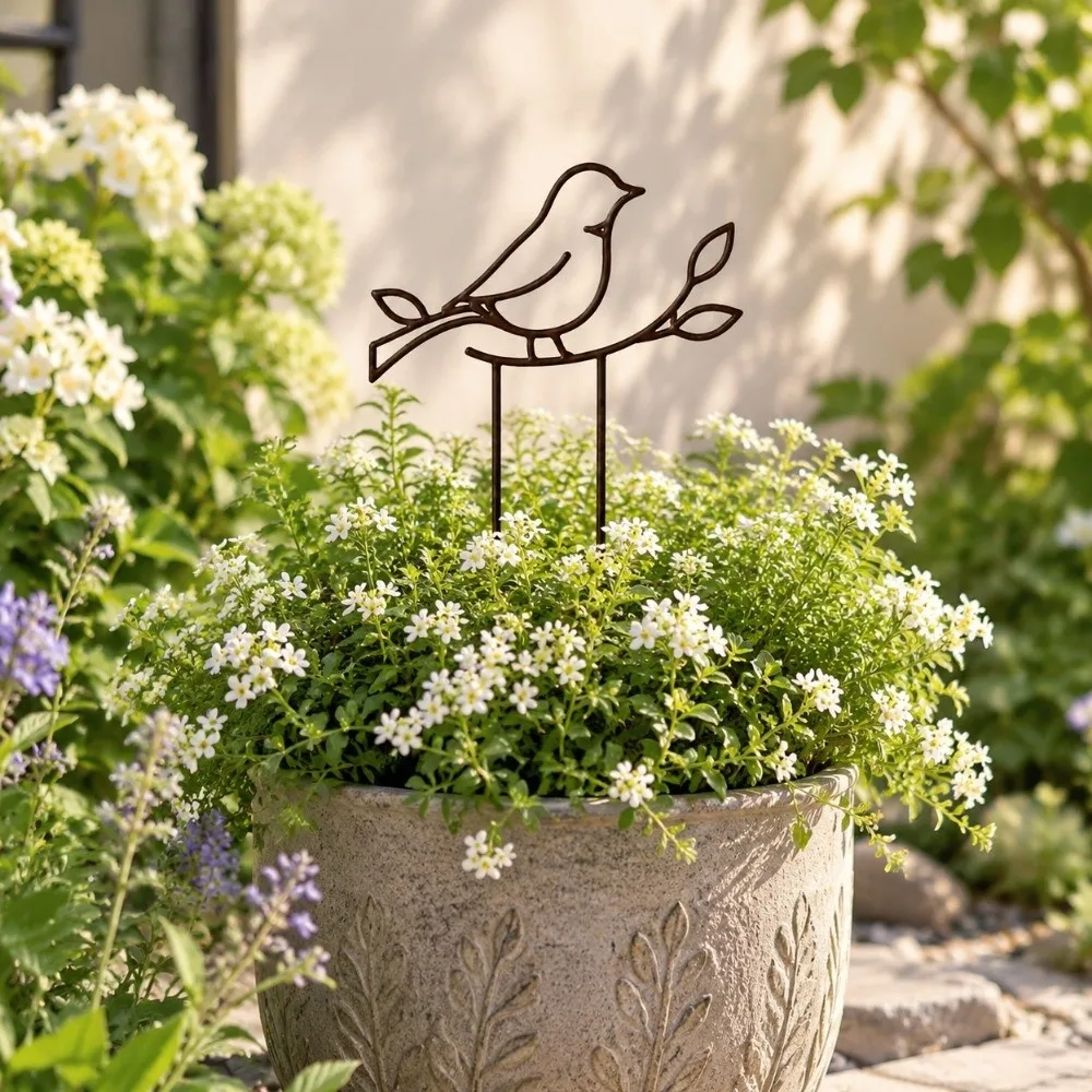 Hollow Out Butterfly Plant Stand Weather Resistance Strong Load Bearing Plant Climbing Trellis Reindeer Cat Plant Fixed Frame