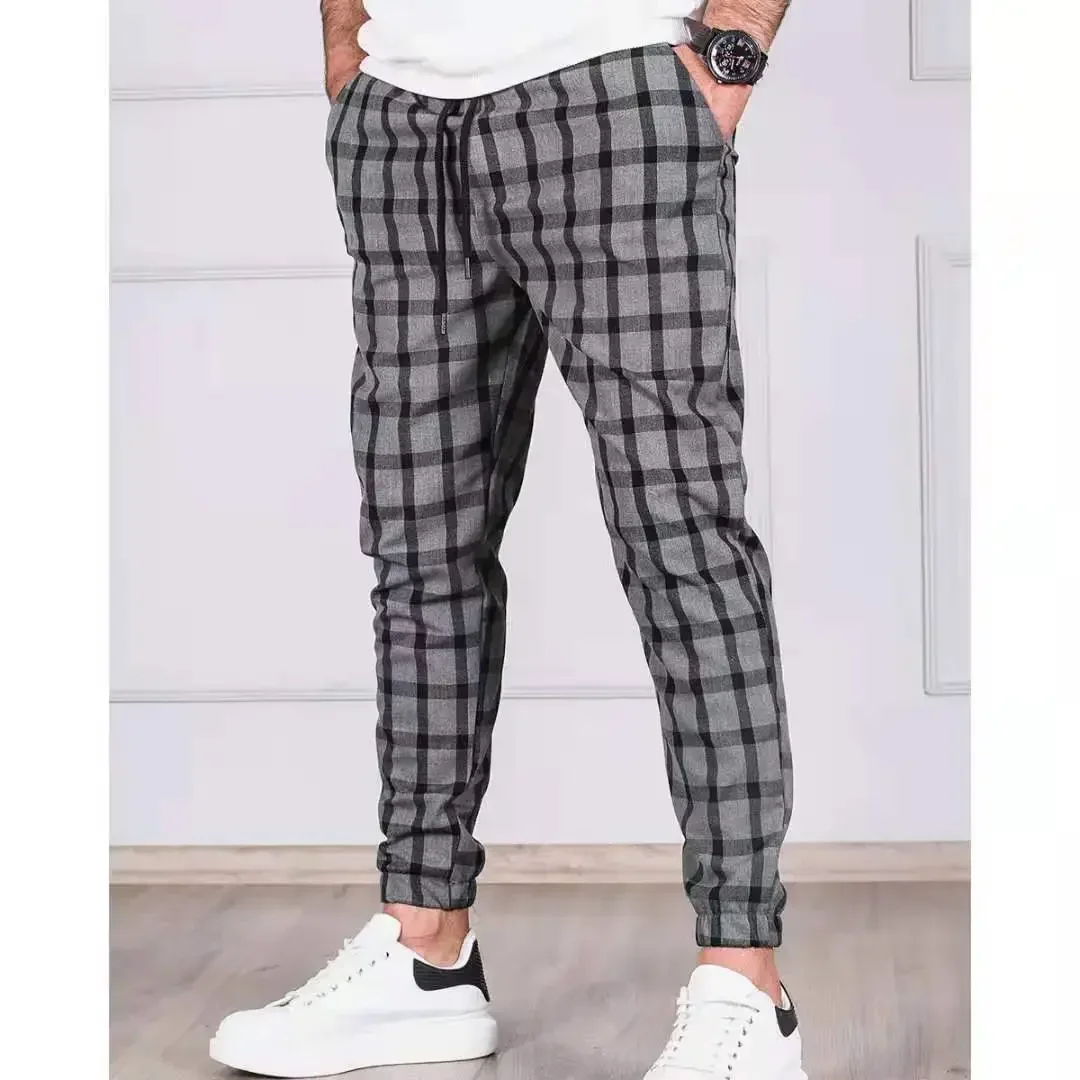 Pantaloni casual a righe da uomo personalizzabili