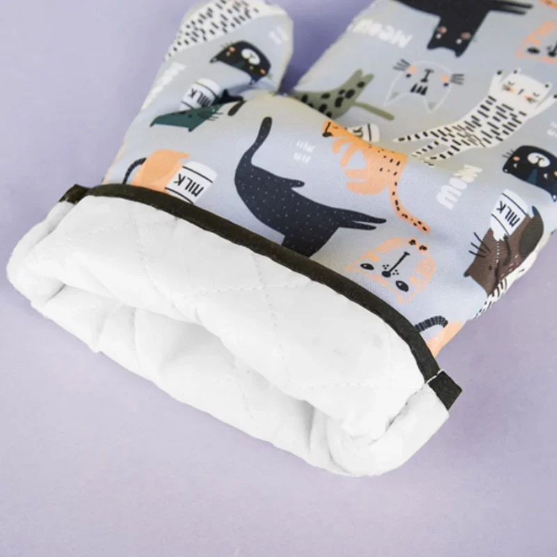 قفازات فرن الميكروويف المقاومة للحرارة، قفازات مضادة للحرق، عازلة غير قابلة للانزلاق، أدوات خبز المطبخ