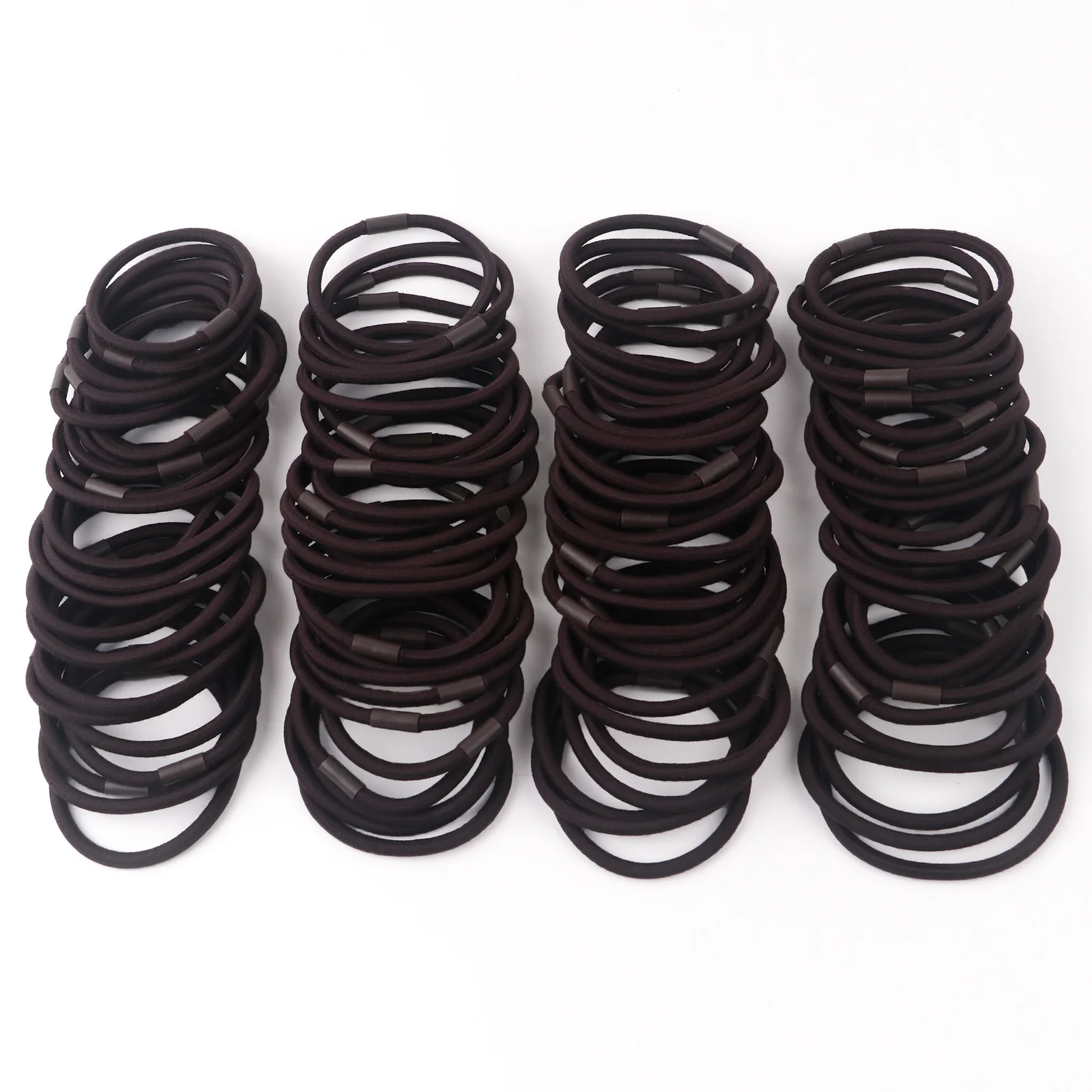 

100pcs/lot Black Elastic Hair Ties for Women Girls Hair Ropes Solid Color Ponytail Holders Simple Durable girl hair accessoires