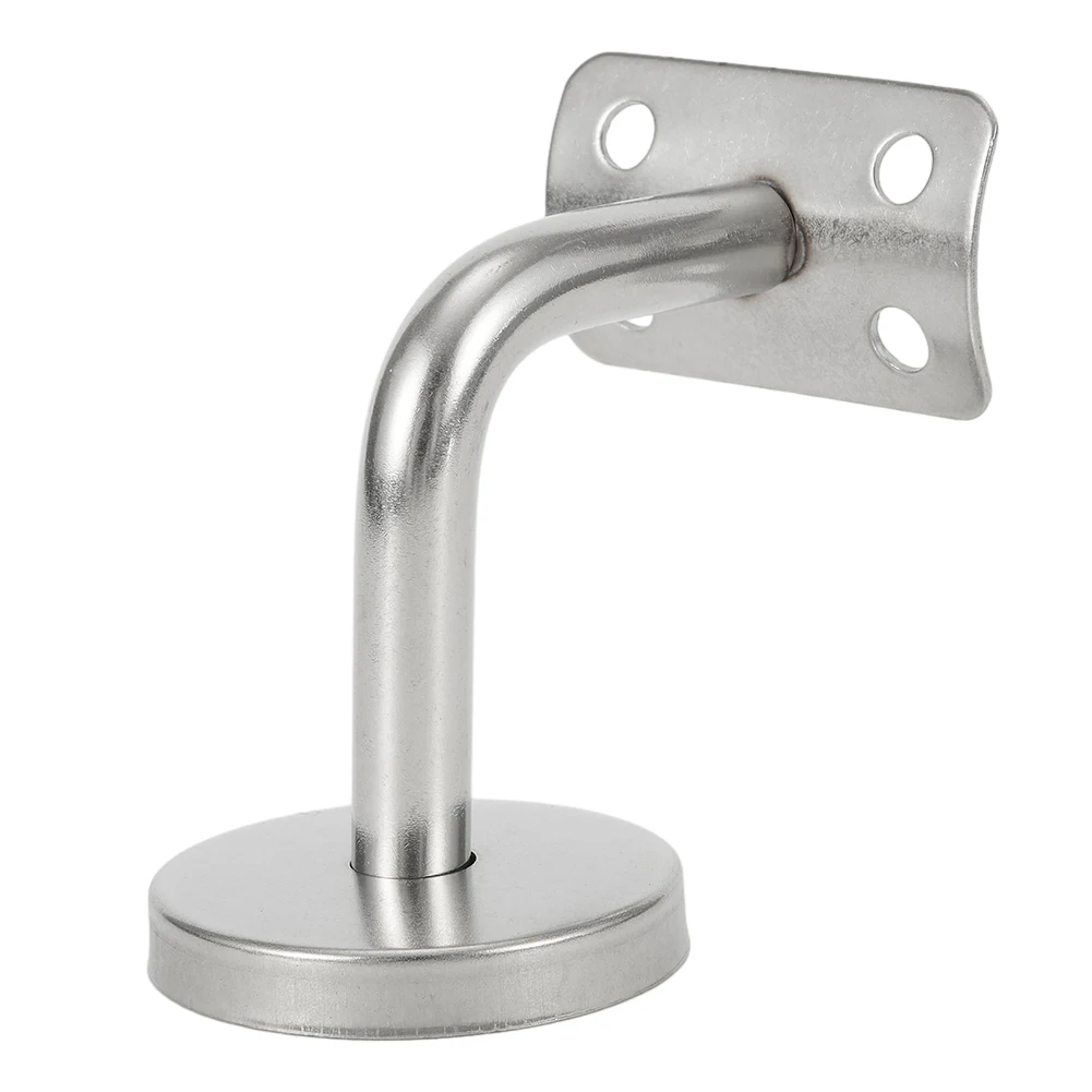 1pcs Stair Handrail Brackets Stainless Steel Wall Support Hand Rail Balustrade For Household Hotels Hardware 50*60mm Silver