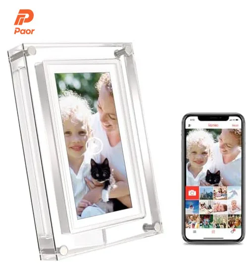 High Resolution APP 5 Inch Touch Screen Cloud Digital Photo Frame WiFi Digital Photo Frame Electronic Picture Frame