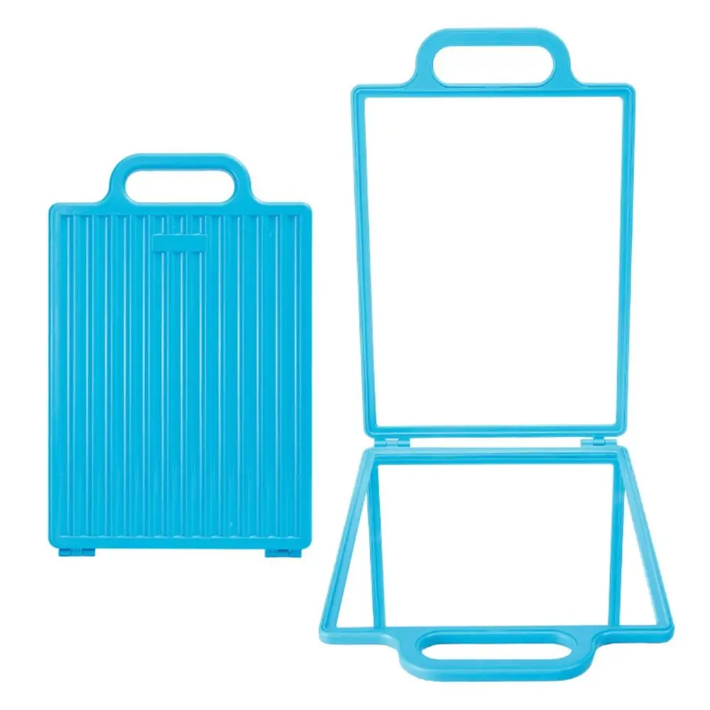 المهنية على الوجهين تصفيف الشعر يده مرآة المحمولة عالية الوضوح مرآة ماكياج الرؤية الخلفية مرآة صالون قابلة للطي