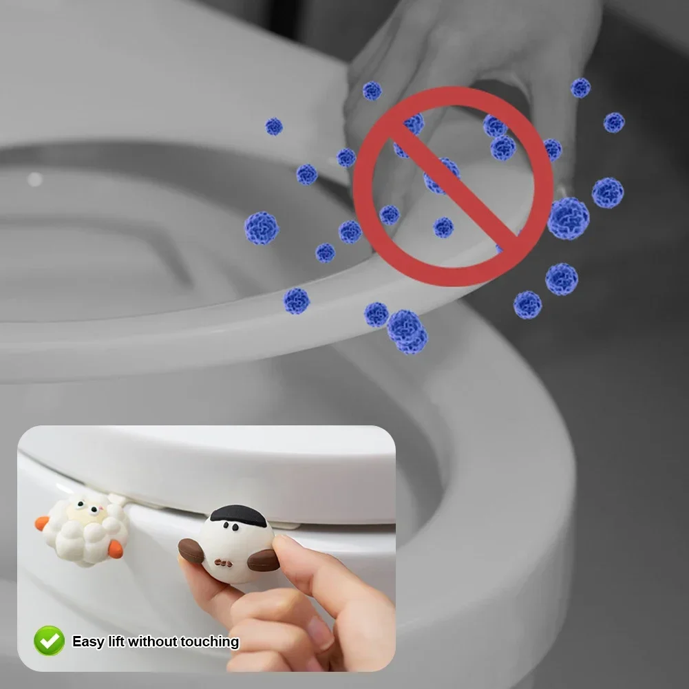 Portable Cartoon Toilet Seat Lifter Toilet Lifting Device Avoid Touching Toilet Lid Handle Home Bathroom WC Accessories Toilet