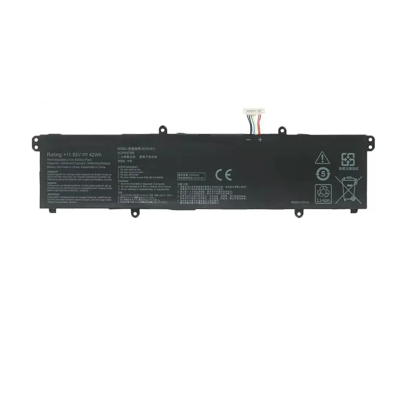 New B31N1911 11.55V 42Wh Laptop Battery For ASUS VivoBook Flip 14 TM420IA TP470EA M413DA X421DA X421EA V4050FA F413 K413 X413