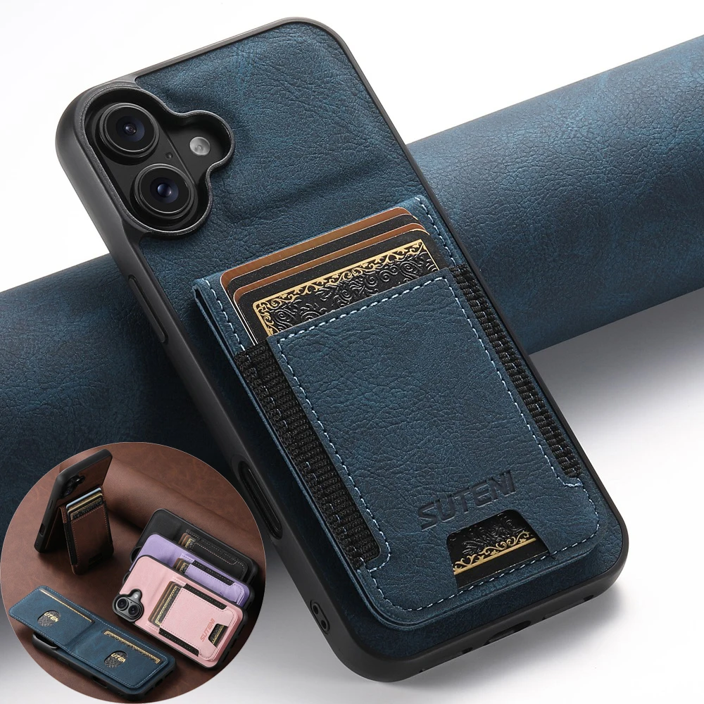 

Back Magnetic Flip Wallet Card Case Phone Cover for Samsung Galaxy S25 S24 S23 Ultra S22 Plus