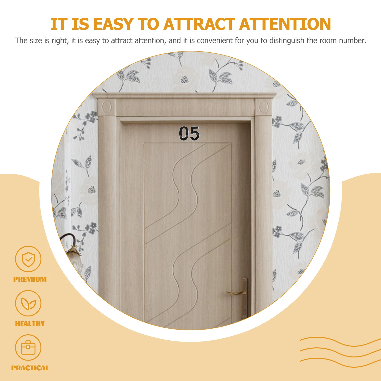 

10pcs Numbers Multi-Function Self-Adhesive House Numbers For Door Mailbox Clock Replacement Durable Abs Install Room