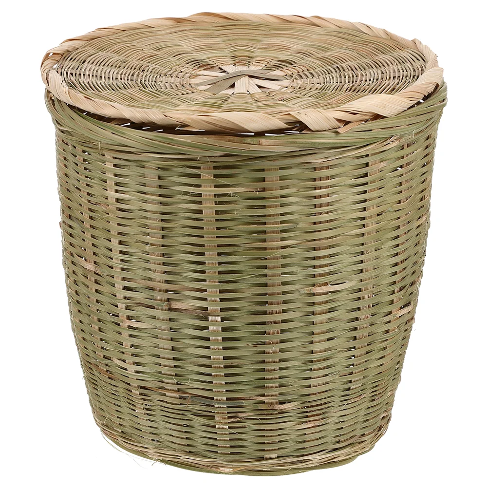 

Bamboo Basket Storage Grocery Woven Bin Rustic Desktop for Table Sundries Baskets