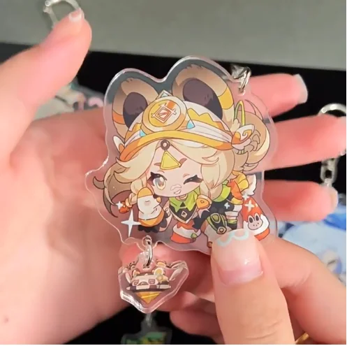 Game Impact Sethos Mualani Kachina Kinich Emilie Keyring Key Chains Cosplay COSTUME Acrylic Keychain Jewelry Accessories Pendant