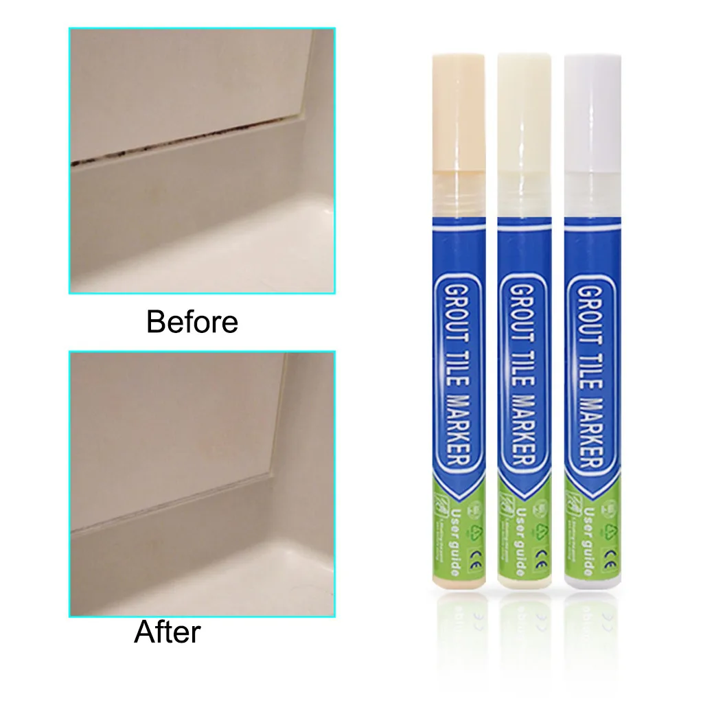 Multi Color White Waterproof Tile Marker Grout Pen Wall Seam Pen For Tiles Floor Bathroom Decontamination Seam Repair Tools 4ml