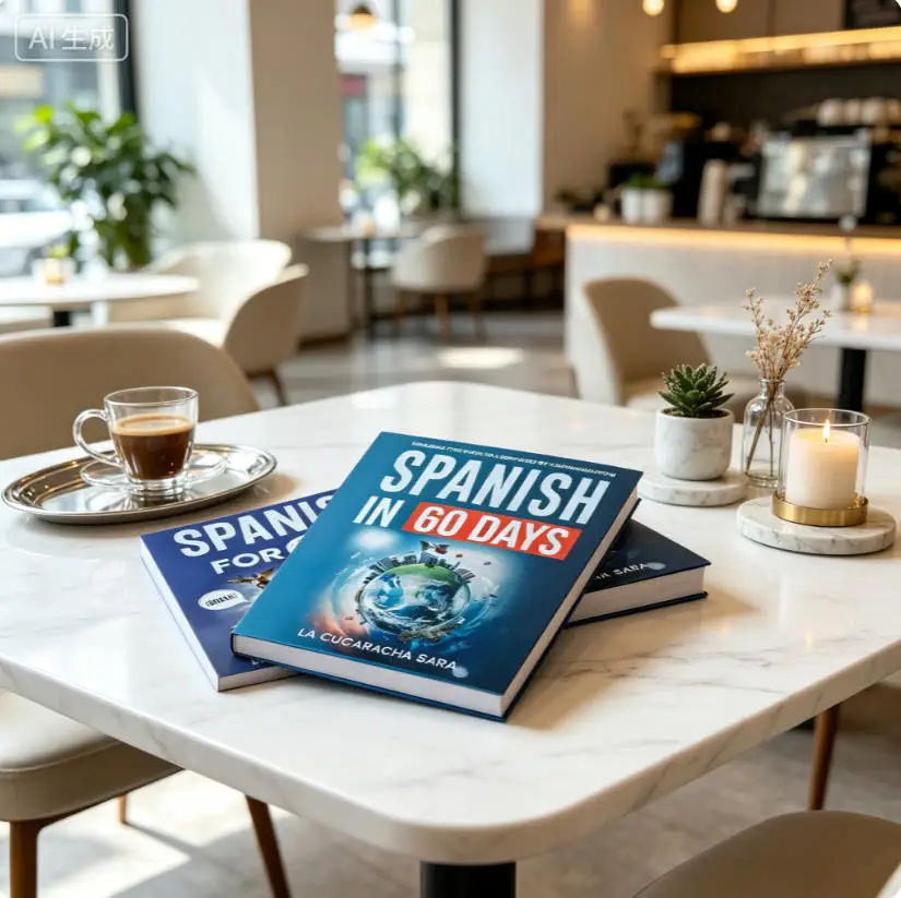 Hot selling new Spanish learning manual, 60 day crash plan, this schedule notebook