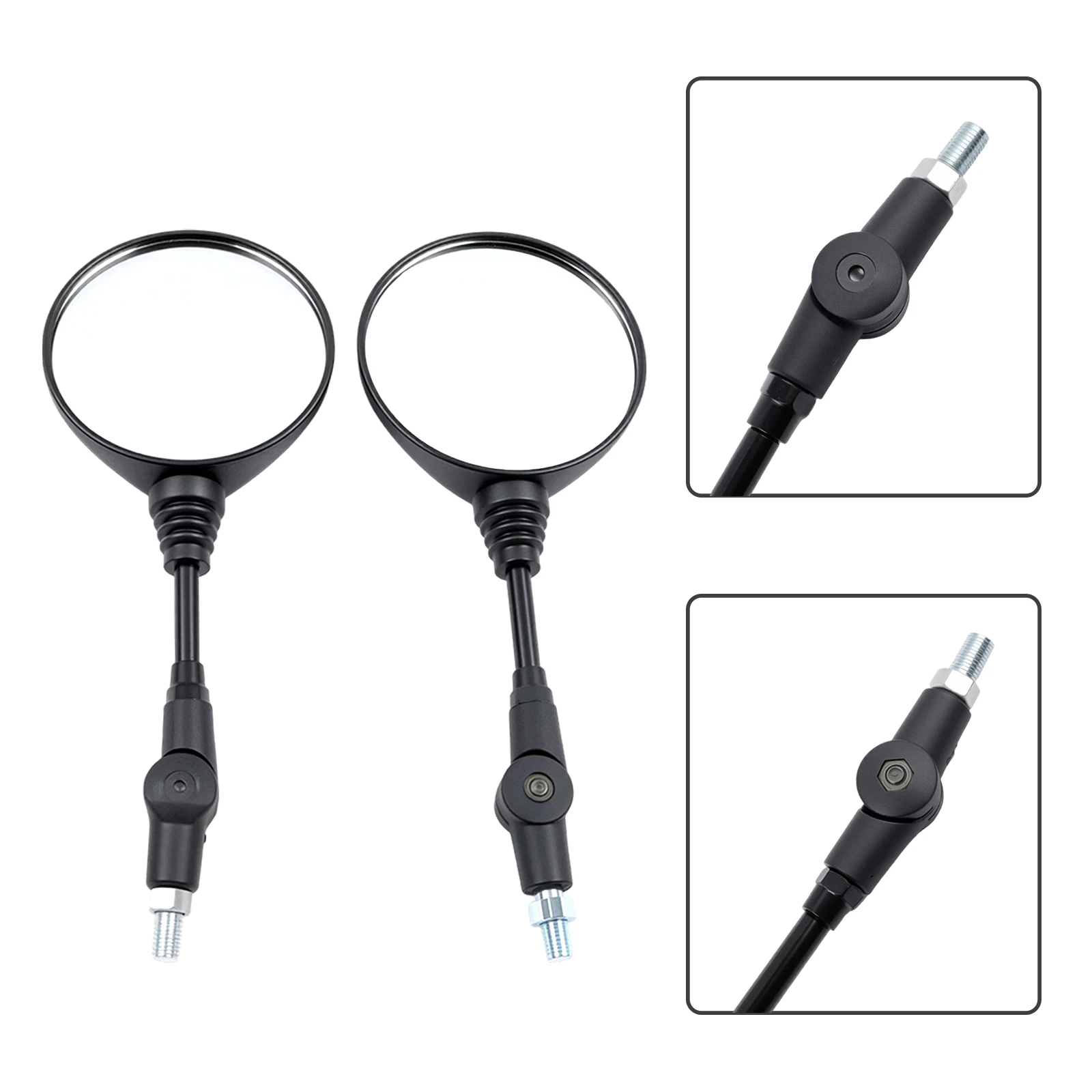 Accessori moto Retrovisore Anti-caduta Pieghevole Rotondo specchietto laterale Scooter E-Bike Specchi retrovisori PER BWM KM KLX250 KL250 ATV