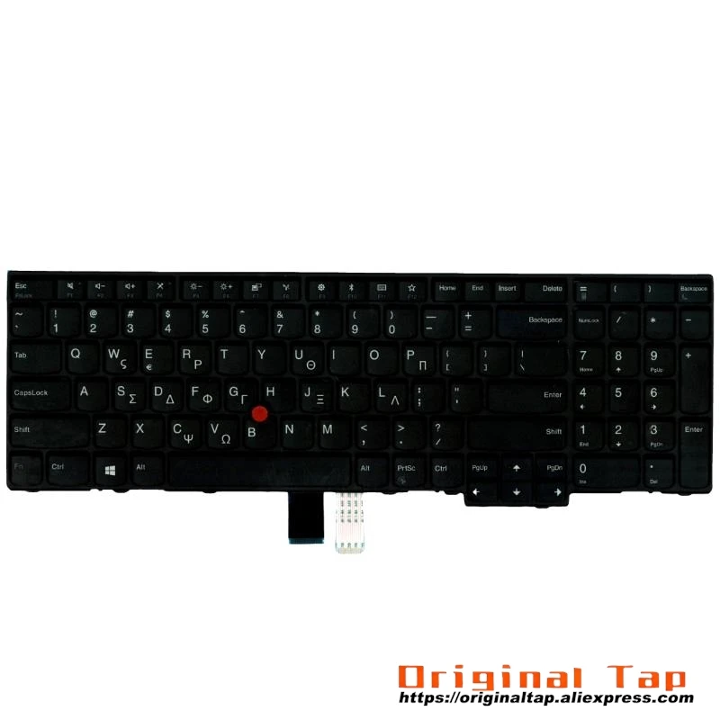 Teclado grego GR para Lenovo Thinkpad L570 01AX623 01AX664