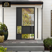 Sixinalu Swing Center Pivot Door With Smart Lock Patio Exterior Main Front Doors Aluminum Double Glaszed Door Home Decor Custom