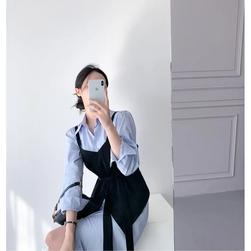 

Весна 2024, шикарный винтажный свободный комплект Dr, женский комплект с ремешком Dr, корейский Sle, всесезонная повседневная одежда для различных случаев