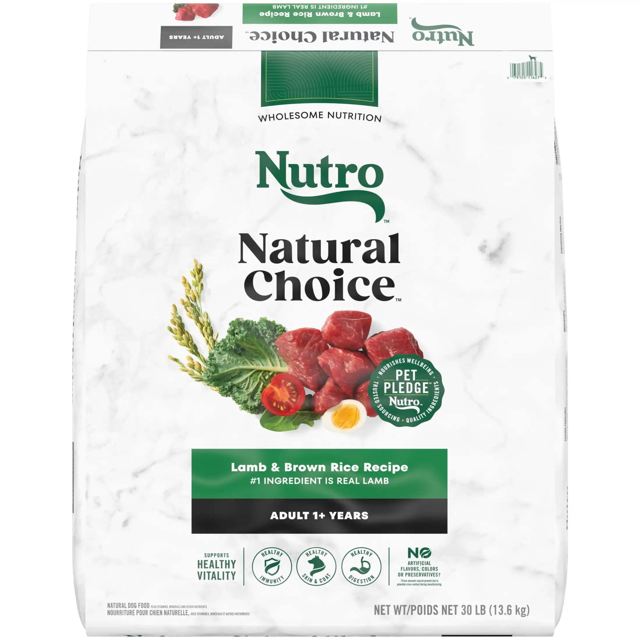 

Сухой корм для собак Nutro Natural Choice для взрослых, рецепт из ягненка и коричневого риса, 30 фунтов
