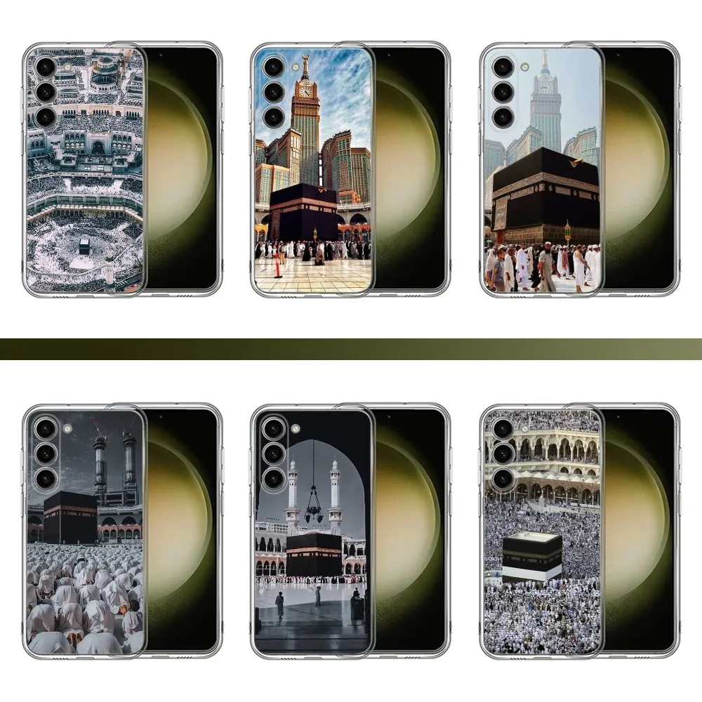 Pilgrims in Mecca Cover Phone Case For Samsung Galaxy A71,70,52,40,51,31,A50,21S,30S,Note20,Transparent ,Cover