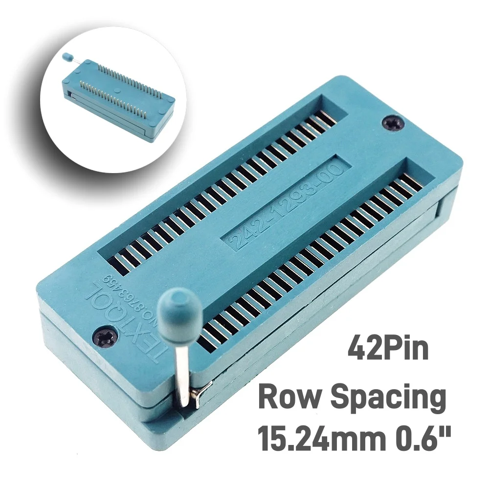 Test Tool IC DIP ZIF ZIP Socket 28 32 42 56 64 Pin Pitch 1.78 mm 1.778 Press-Fit Dual Row Spacing 10.16 15.24 20.7 mm 0.6\