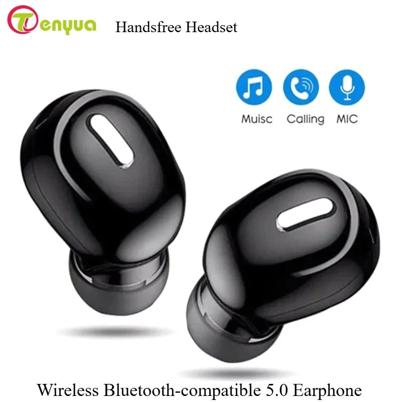 

1 шт. беспроводные Bluetooth-совместимые наушники-вкладыши 5,0 спортивные с микрофоном гарнитура громкой связи для Samsung Huawei наушники для всех телефонов