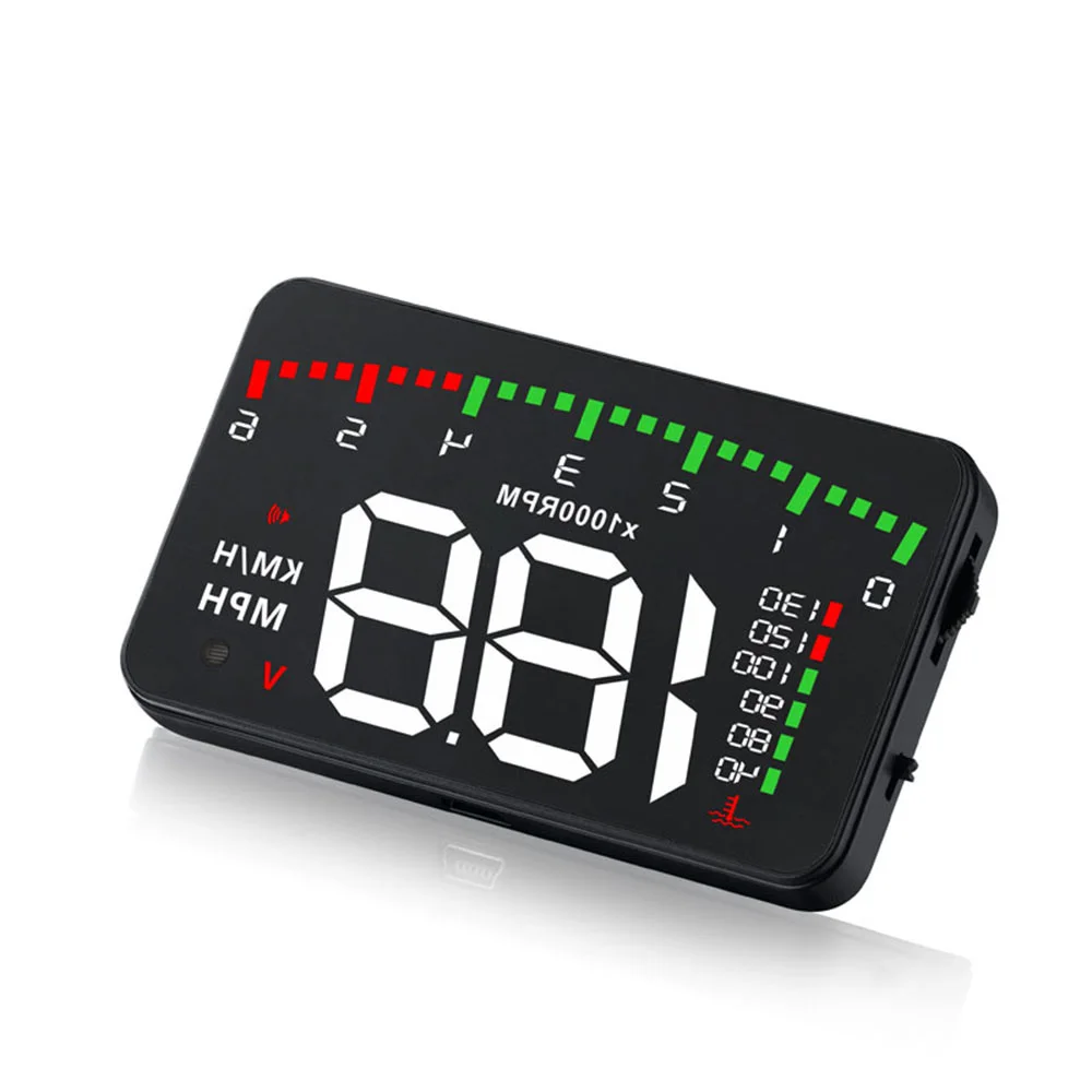 HUD A900 Universal OBD2 Compact Gauge A900 Smart Meter Displays Driving Data on the Front Windscreen HD Projector Speedometer