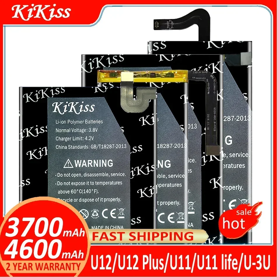 KiKiss Battery For HTC U12/U12 Plus U12Plus U11/U11 life U11life U-3U Batterij + Track NO