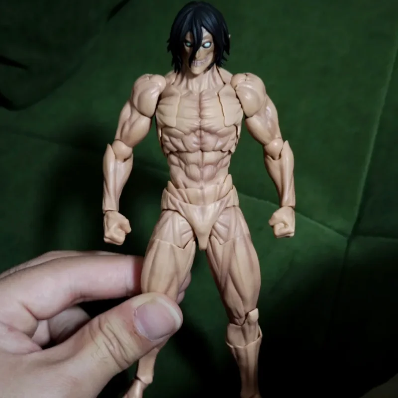 

New Attack On Titan Ko Eren Jaeger Action Figure Kaiyodo Revoltech Amazing Yamaguchi Customized Collectible Toy Gifts