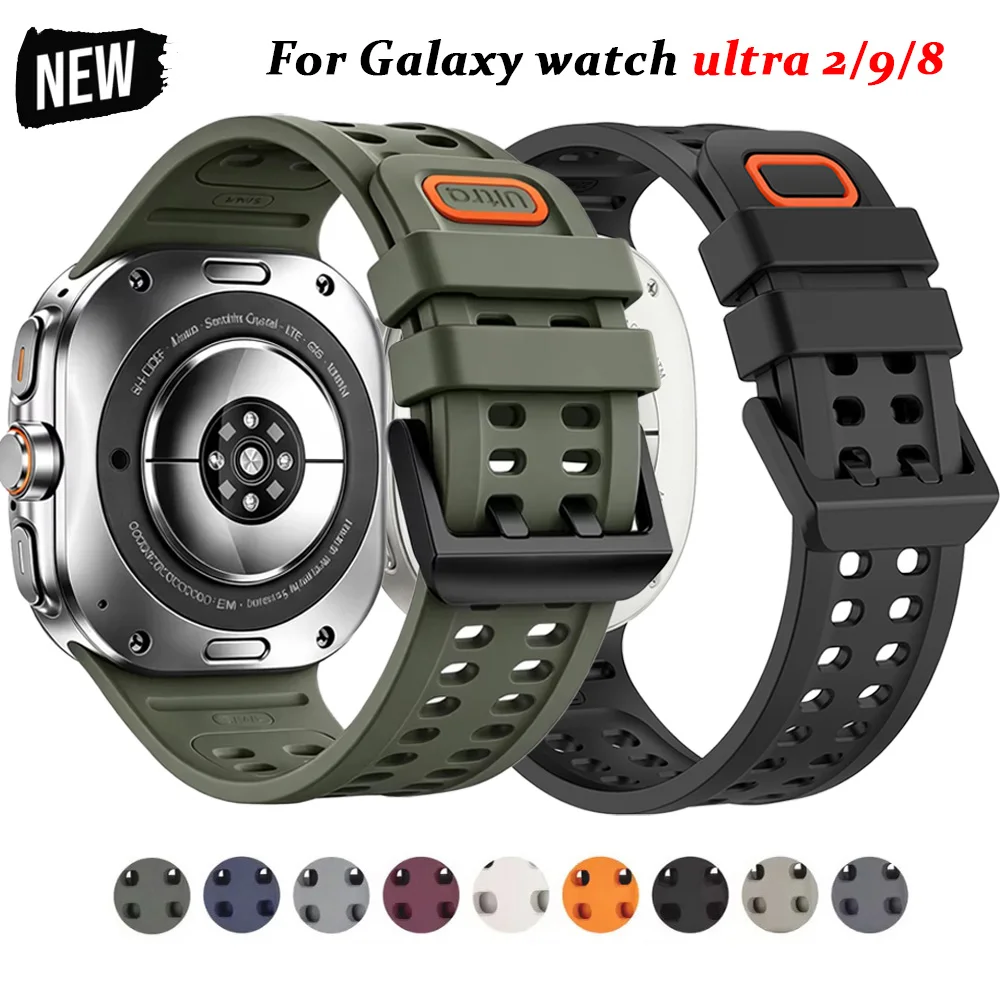Silicone Sport Strap for Samsung Galaxy Watch 8 9 40mm 44mm 8 Classic 46mm Band Bracelet correa for Galaxy Watch Ultra 2 band