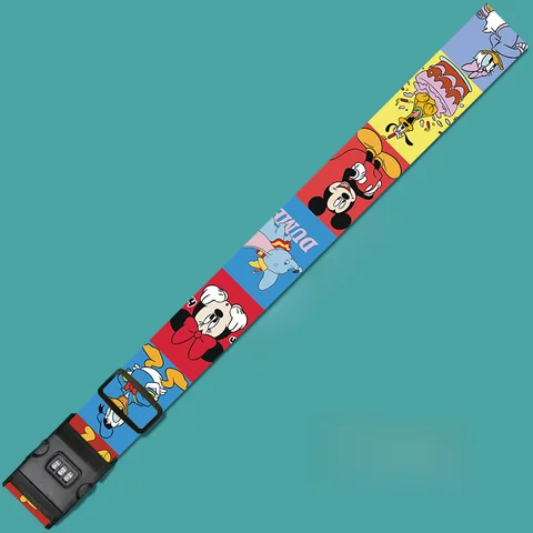 여행용 가방 스트랩 만화 귀여운 가방 포장 타이 다운 강화형 기내용 캐리어 크로스 버클 가방 고정 장치 방지 오프닝