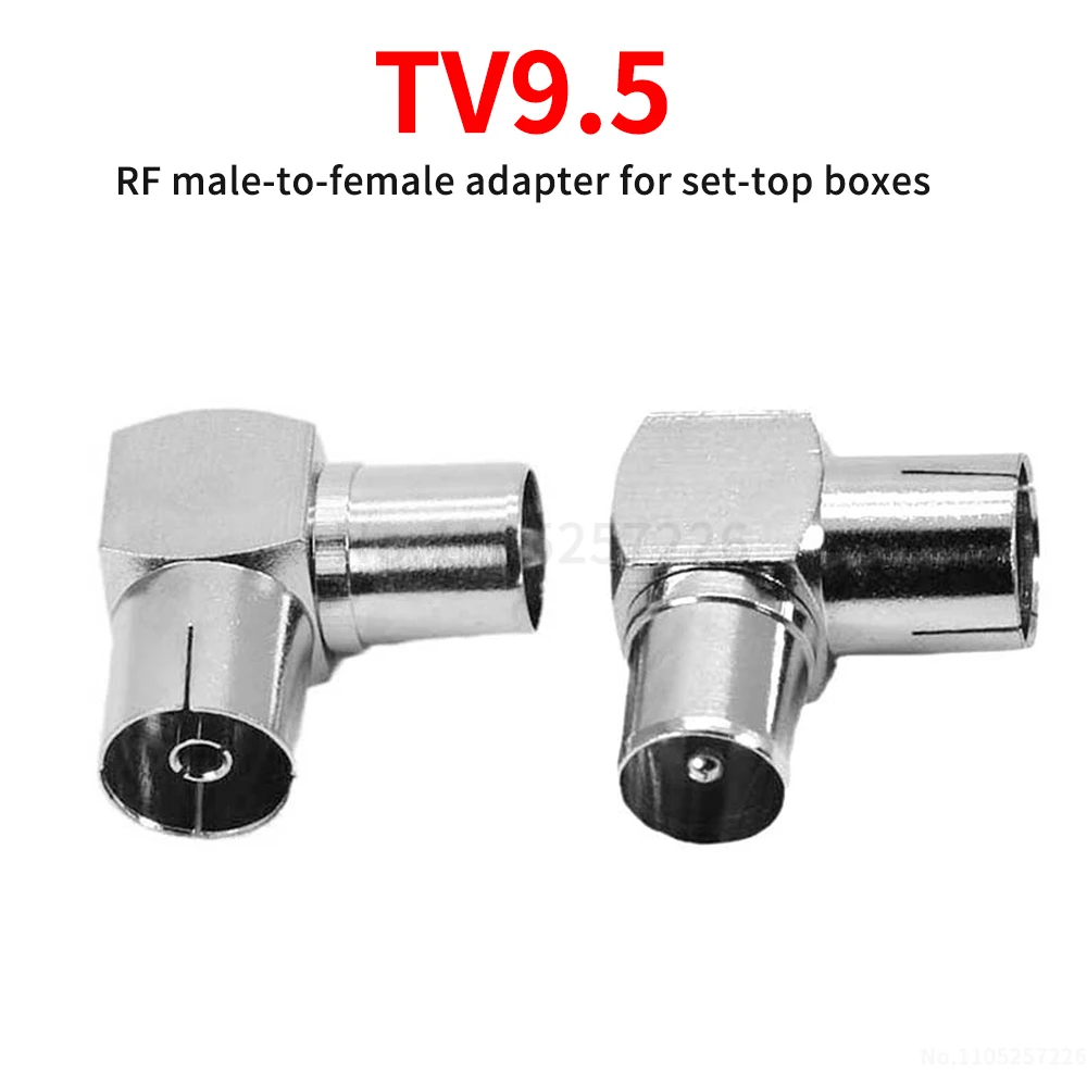 TV 9.5mm male-to-female adapter elbow-shaped for closed-circuit television (CCTV) RF male-to-female converter set-top box(1 pcs)