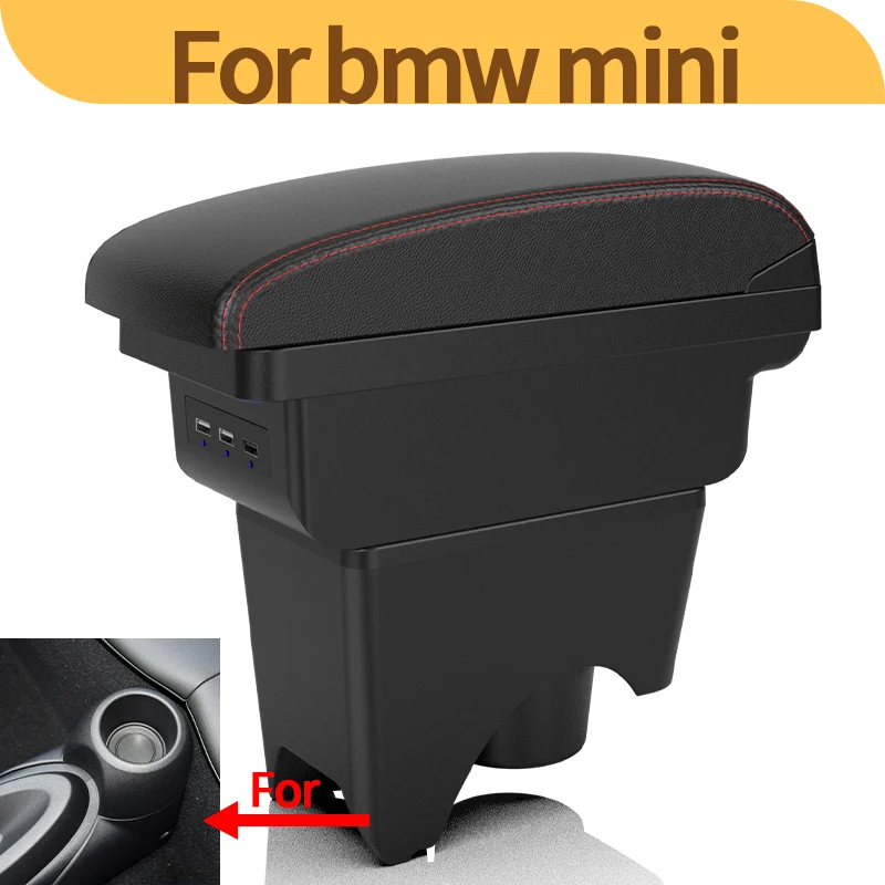 For MINI Cooper armrest box For Countryman R50 R52 R53 R56 R57 R58 R60 F55 F56 F57 F60 Car Armrest box Retrofit car accessories