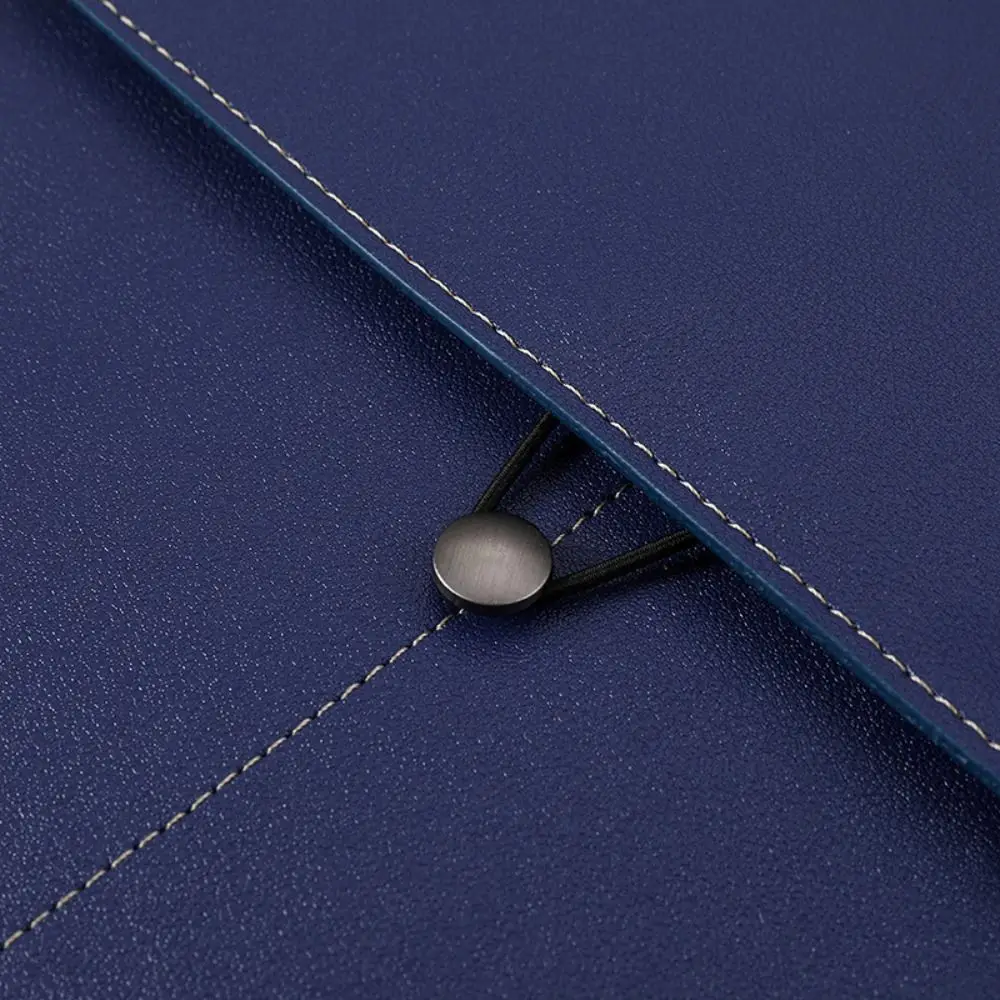 Large Capacity A4 Business Leather Document Bag Simple Waterproof Storage Data Bag Thickened Portable File Bag Paper