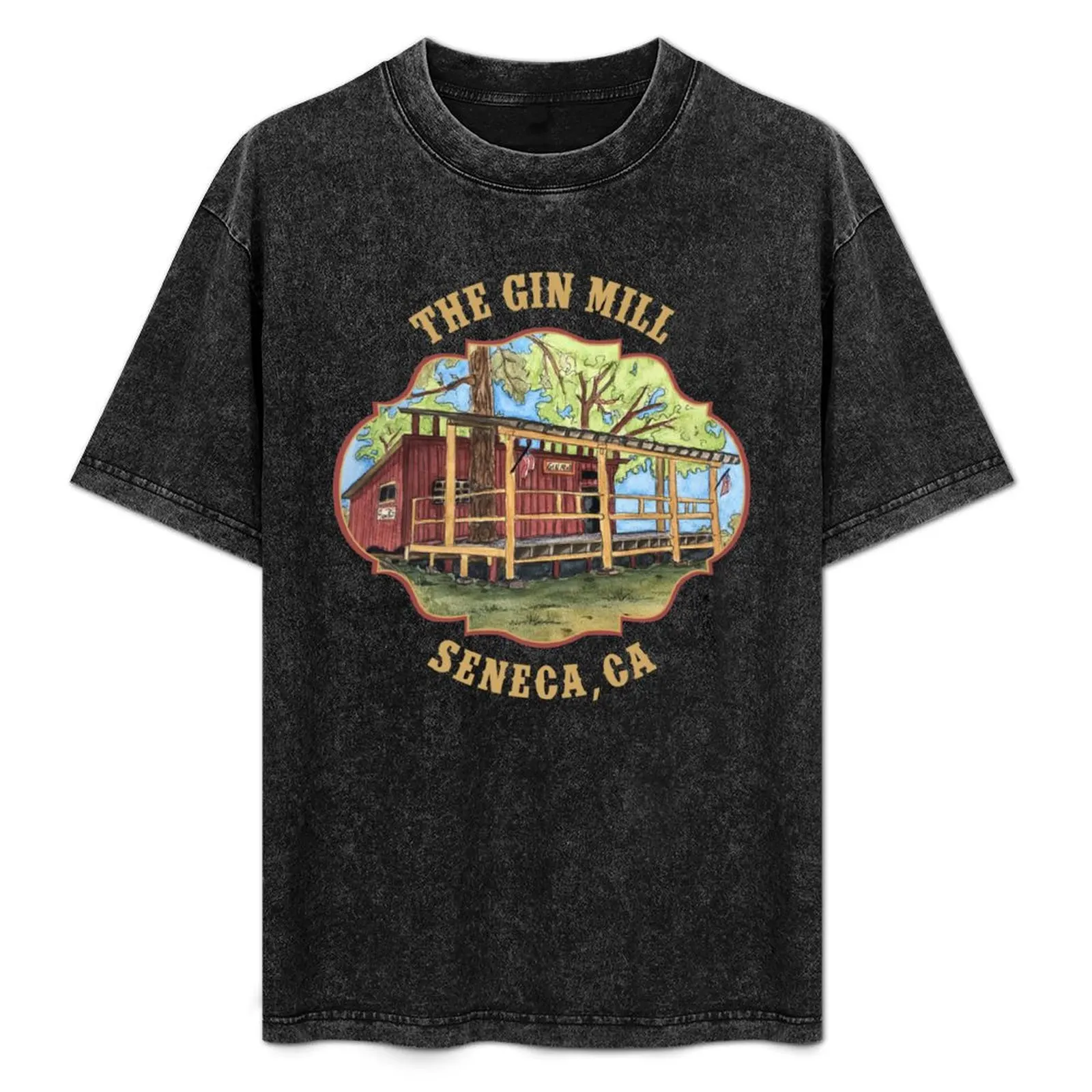 Camiseta The Old Gin Mill, Seneca California, camiseta informal navideña de manga corta