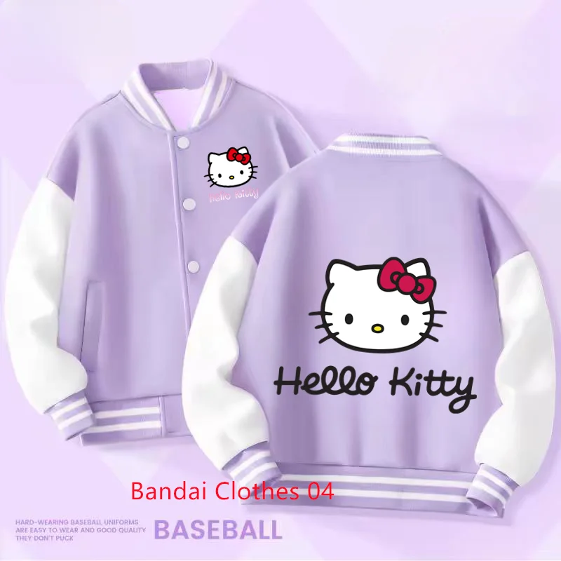 MINISO Hello Kitty elegante giacca da Baseball per bambini nuovo modello collezione autunnale stile Casual versione coreana per ragazze Infant Top