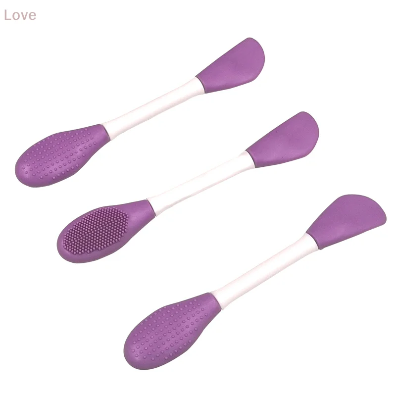 [L & P] cepillo de máscara de silicona de doble cabezal, cepillo de masaje limpio para lavado de cara, película de barro Facial, aplicar película suave casera, cepillo especial