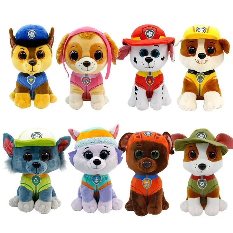 15cm Ty Beanie Big Eyes Stuffed Plush Toy Dog Skye Verest Marshall Chase Rocky Zuma Tracker Children Christmas Birthday Gifts