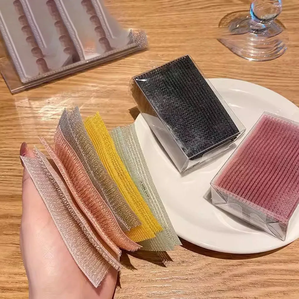 10 قطعة ملصقات الشعر الانفجارات الملونة Traceless الفيلكرو تمزيقه ملصقات الشعر ملصقات شعر بسيطة وأنيقة 2025