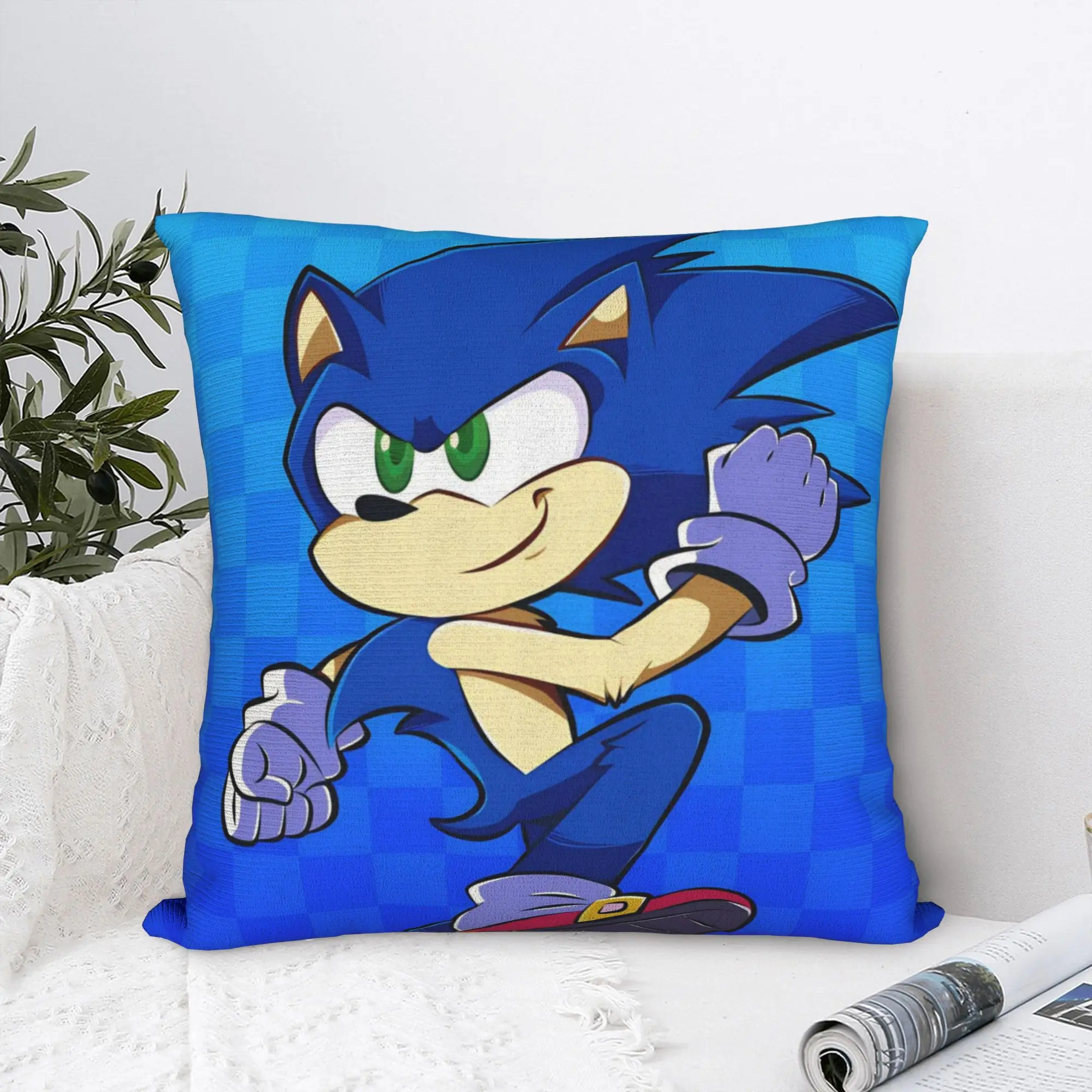 Soniced  Gaming Square Pillow Case  Cushion Cover Vintage Zipper Decorative Pillowcase for Living Room 40*40cm
