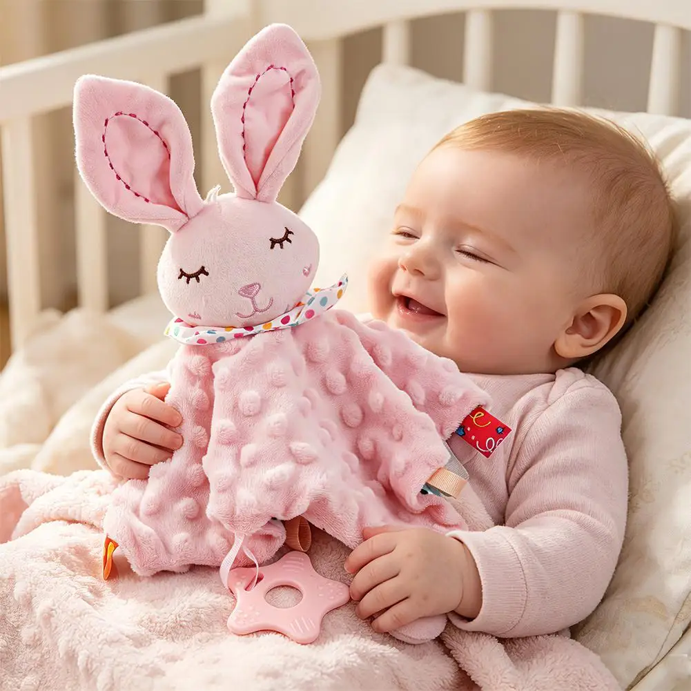 Newborn Baby Plush Stuffed Toys Cute Animal Blanket Comforter Bunny Elephant Soothe Appease Sleeping Towel Baby Gift