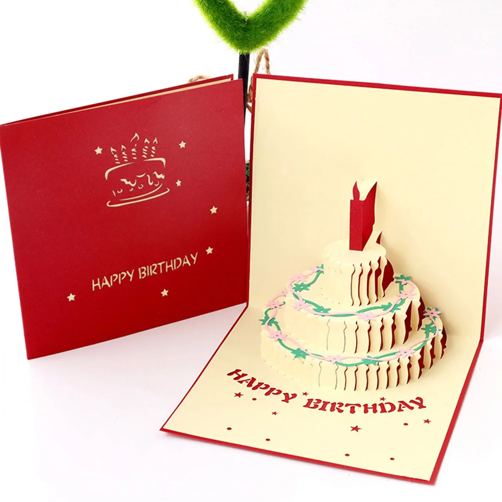 

Special 3D Birthday Greeting Card Music Cake Light Up Blessing Card for Family Friends and Lovers Birthday Cards for Men