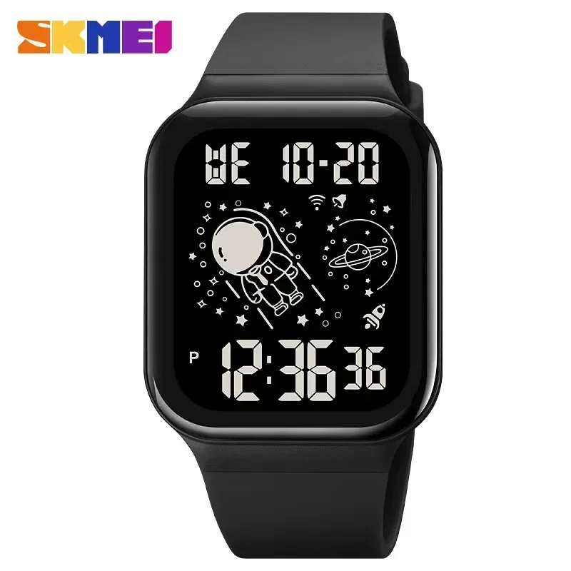 SKMEI 1863 Back Light Display Wristwatches For Mens 5Bar Waterproof Watch reloj hombre Creative Astronaut Dial Calendar Stopwatc