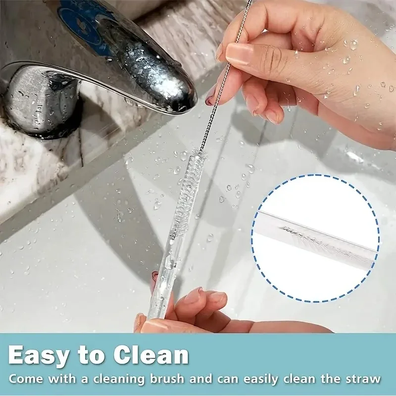 10 Pcs Reusable Rainbow Replacement Straws For Stanley 20oz (About 591.4ml) 30oz (About 850.5ml) Tumbler, 12 In Long Hard Plast