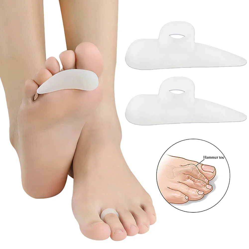 

Подушечки для пальцев с одним отверстием, корректор молотка для облегчения бурсита стопы, подушечки для выравнивания пальцев, ортопедические вставки, силиконовый комфорт, уход за ногами