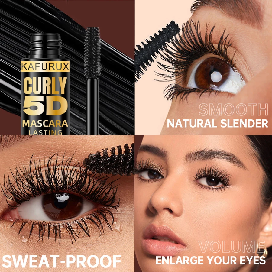 Máscara de pestañas de seda 5D de 9 colores con ojos grandes, resistente al agua, alargada, a prueba de sudor, de larga duración, púrpura, verde, negro, maquillaje coreano