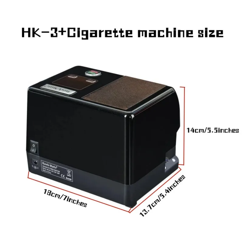 HK-3+ Automatic Electric Cigarette Rolling Machine for 6.5/8mm Slim Tube Tobacco Roller Injector Maker DIY Smoking Accessories