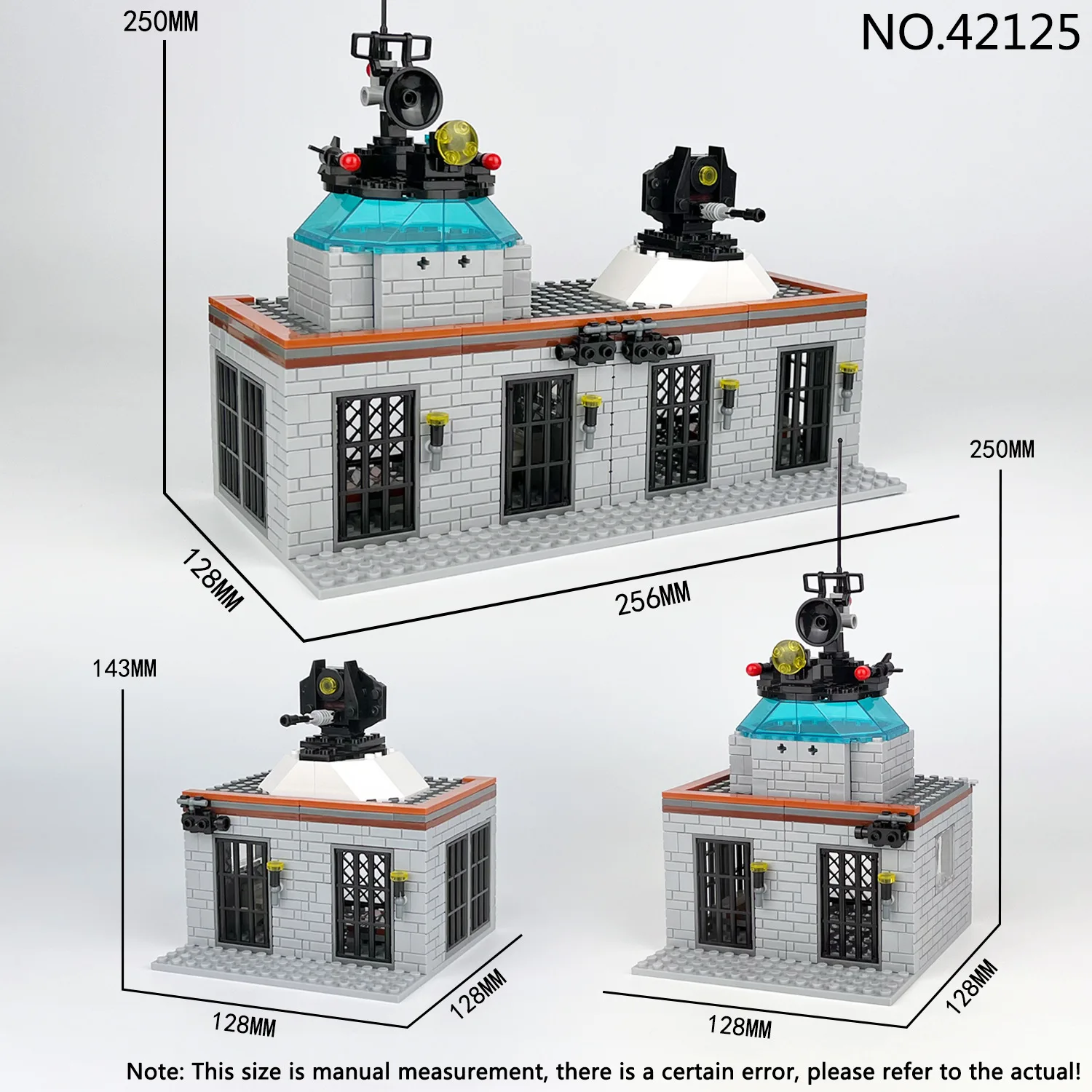 Deformable Icelandic prison house building block kit DIY Children toys weapon radar Military base