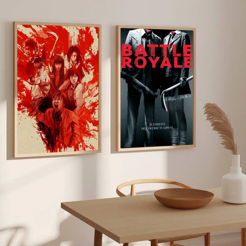 ملصق فيلم مثير B-battle Royale مناسب لغرفة المعيشة المنزلية وغرفة النوم والمكتب والبار ملصق تزيين الحائط #2