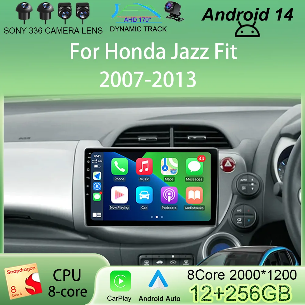 

Автомобильный радиоприемник Android 13 для Honda Jazz Fit 2007-2013 RHD стерео Мультимедийный видеоплеер Carplay Автомобильная GPS-навигация 2din головное устройство
